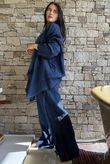 Rustic Nature Bubble Cotton Waterfall Jacket Washed Navy